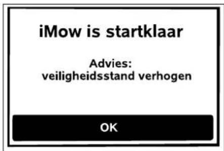 iMow is startklaar Advies: veiligheidsstand verhogen OK