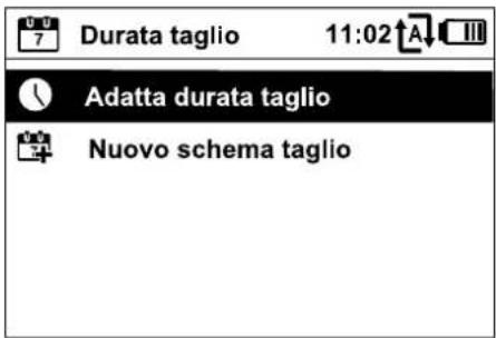 Durata taglio 11:02 Adatta durata taglio Nuovo schema taglio