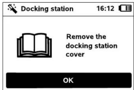 Docking station 16:12 Remove the docking station cover OK
