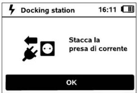 Docking station 16:11 Stacca la presa di corrente OK