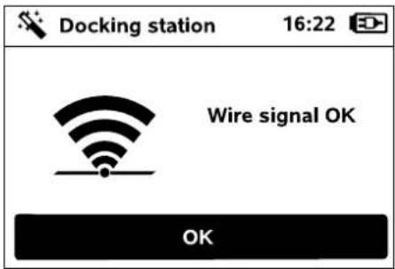 Docking station 16:22 Wire signal OK OK