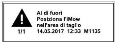 Al di fuori Posiziona l'iMow nell'area di taglio 1/1 14.05.2017 12:33 M1135