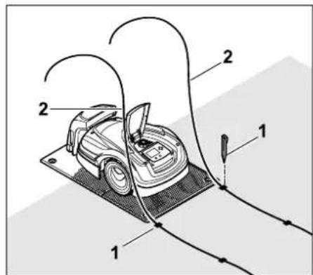 Diagram of a robotic car with labeled parts including sensors and wiring connections