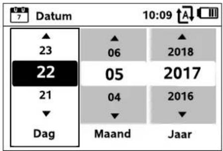 Datum 10:09 ▲ 23 22 21 Dag Maand Jaar ▲ 06 05 04 2018 2017 2016
