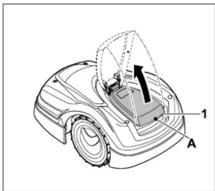 Technical diagram of a robotic car with labeled parts A and 1, showing internal components and assembly lines.