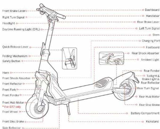 SEGWAY Ninebot KickScooter GT1E - 1