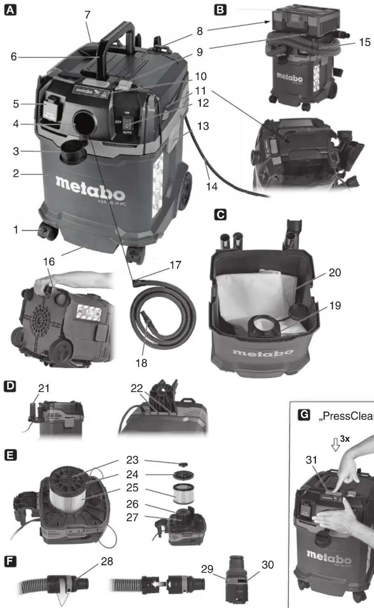 METABO AS 20 M PC - 1