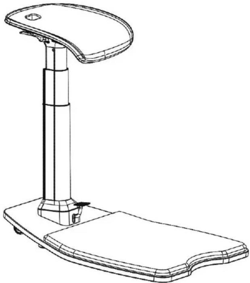 Digitus DA90391 - Ergonomic Stand / Sit / Lean Chair, Height Adjustable with Anti-Fatigue Mat - 1