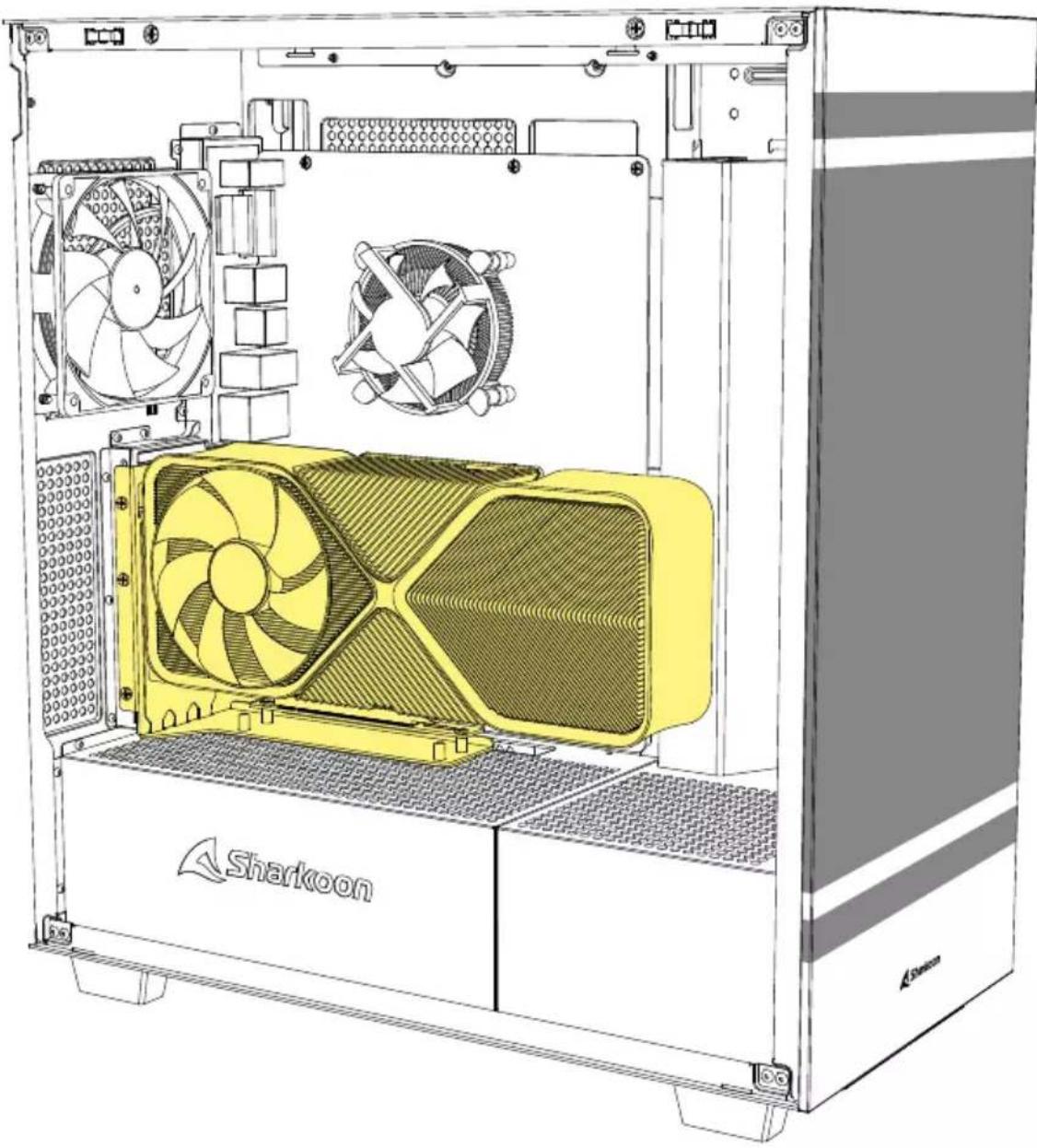 Sharkoon Rebel C50 - Kit de carte graphique verticale en option - 1