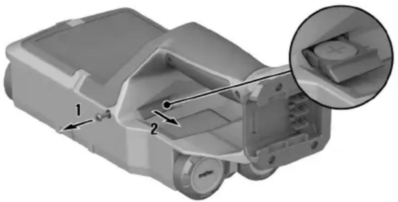 HILTI PS 85 - Udskiftning af knapcellebatteri - 1