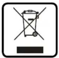 Prohibition sign depicting a trash bin crossed with a diagonal line, indicating no waste or discharge.