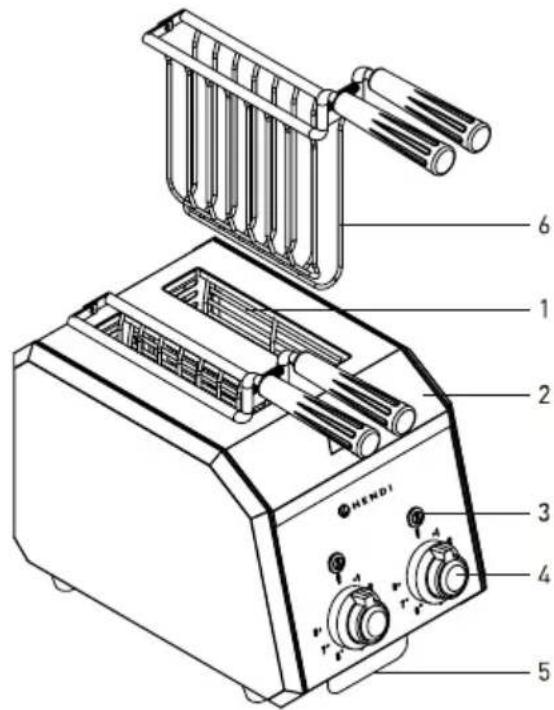 Hendi 262214 - Main parts of the appliance - 1