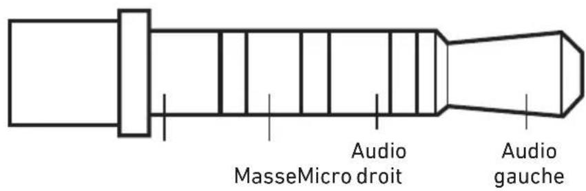 Audio MasseMicro droit Audio gauche