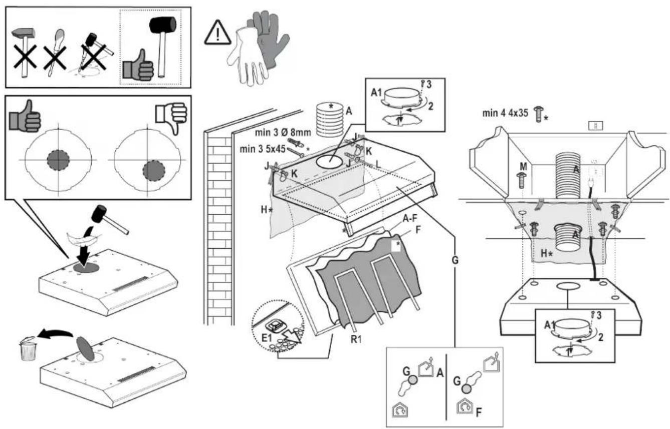PROLINE VHP62WH - Detailed installation procedure - 1