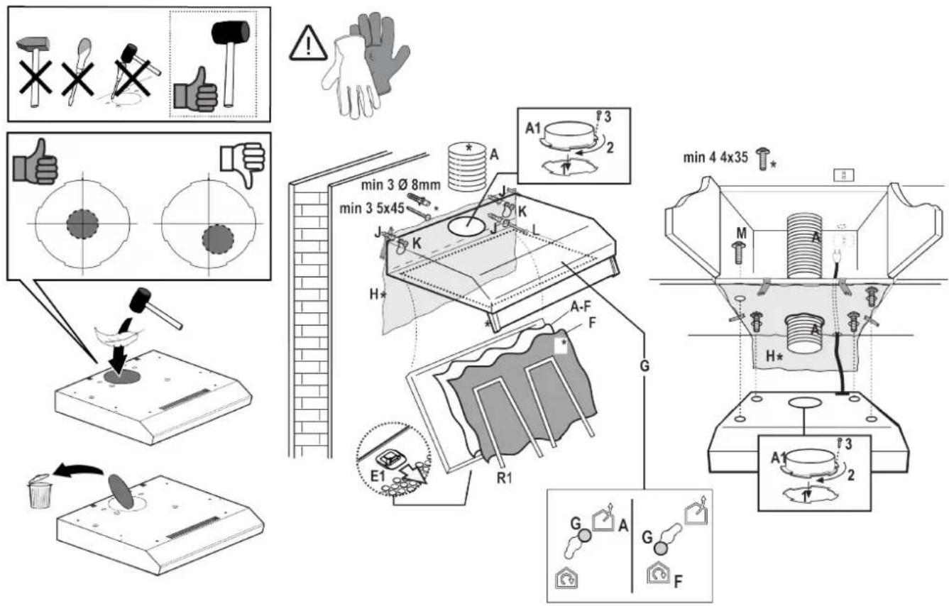 PROLINE VHP62WH - Gedetailleerde installatieprocedure - 1