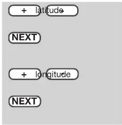 TECHNOLINE WS 250 - Entering latitude/longitude - 1