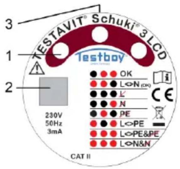 Testboy Testavit Schuki 3 LCD - Operating and display elements - 1