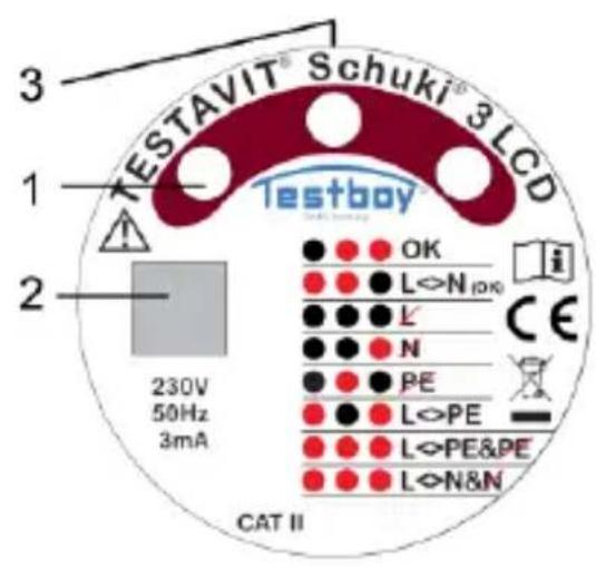 Testboy Testavit Schuki 3 LCD - Éléments de commande et d'affichage - 1