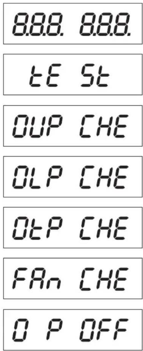 8.8.8 8.8.8 tE 5t OUP CHE OLP CHE oTp CHE FRn CHE 0 P OFF