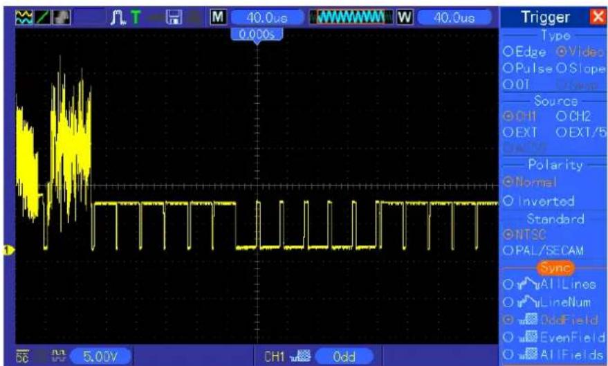 VOLTCRAFT DSO1102D - Déclenchement sur champs vidéo - 1