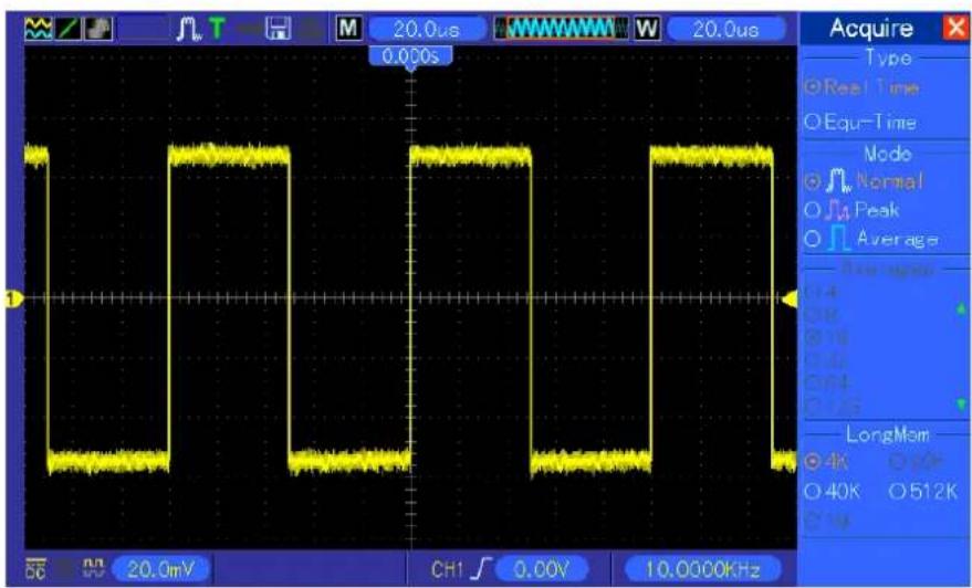 VOLTCRAFT DSO1102D - Exemple 3: Analyser les signaux d'entrée pour éliminer le bruit aléatoire - 1