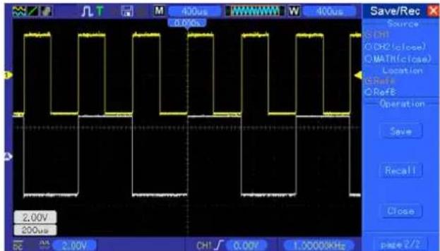VOLTCRAFT DSO1102D - SAVE/RECALL (ENREGISTRER/RAPPELER): - 1