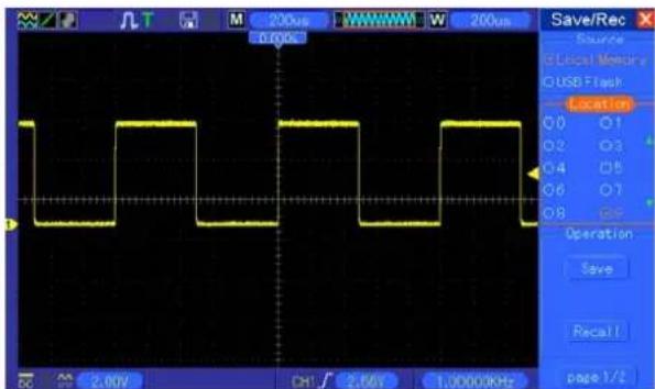 VOLTCRAFT DSO1102D - SAVE/RECALL (ENREGISTRER/RAPPELER): - 2