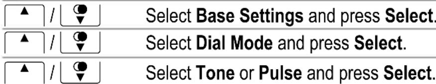 SWITEL DFT1472 - Setting the dial mode - 1