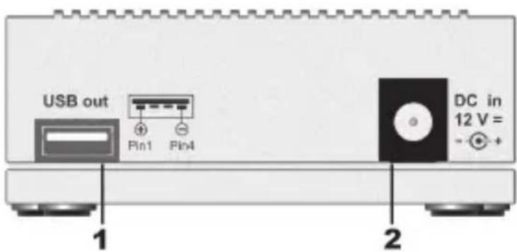 VOLTCRAFT Charge Manager 420 - Aansluitingen (achterzijde toestel): - 1