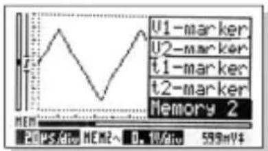 U1-marker U2-marker t1-marker t2-marker Memory 2 20 P.S./bit MEM2 0. 10bit 599mV4