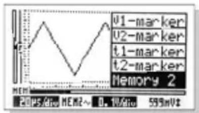 U1-marker U2-marker t1-marker t2-marker Memory 2 20PS/div MEM2~ 0.18/Div 559mV