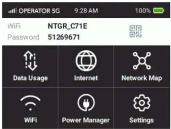 NETGEAR Nighthawk M6 Pro MR6550 - Pour afcher l'état du réseau à partir de : Nighthawk M6 - 1