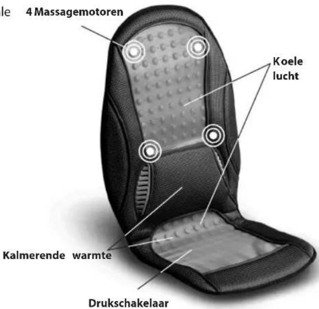 le 4 Massagemotoren Koele lucht Kalmerende warmte Drukschakelaar