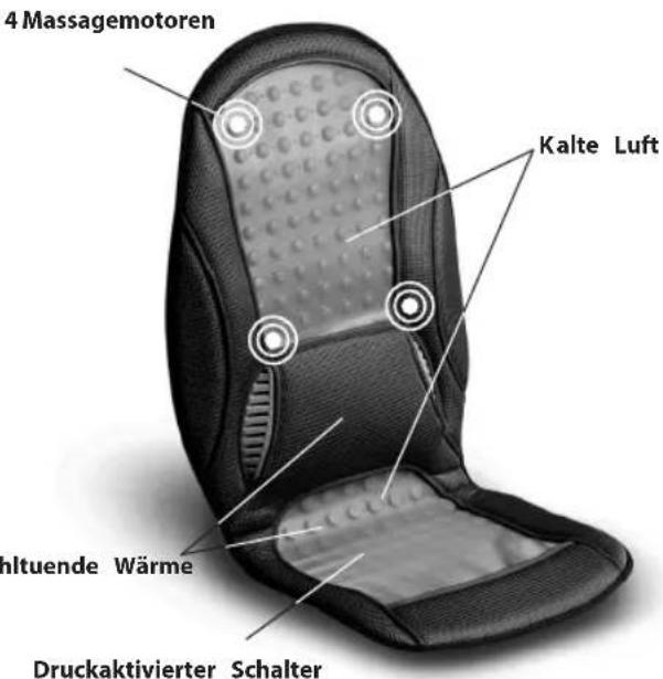4 Massagemotoren Kalte Luft hltuende Wärme Druckaktivierter Schalter