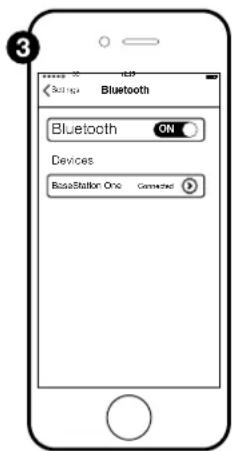 Bluetooth ON Devices BaseStation One Connected
