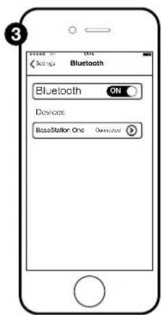 Bluetooth ON Devices BaseStation One Connected