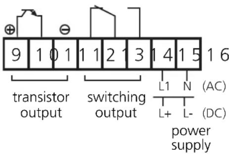 IFM DA0001 - Terminal connection: - 3