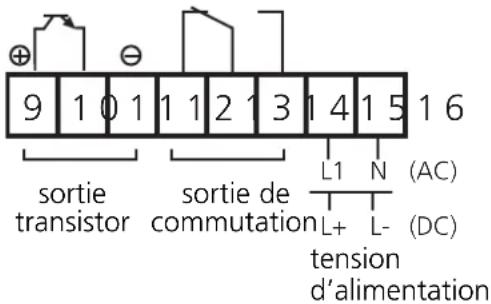 IFM DA0001 - Raccordement des bornes: - 3