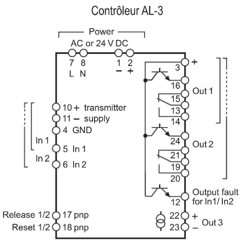 IFM DL2503 - Raccordement des bornes - 1