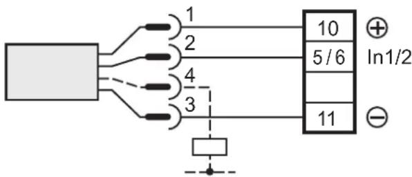 IFM DL2503 - Raccordement des capteurs et transmetteurs (In1, 2) - 2