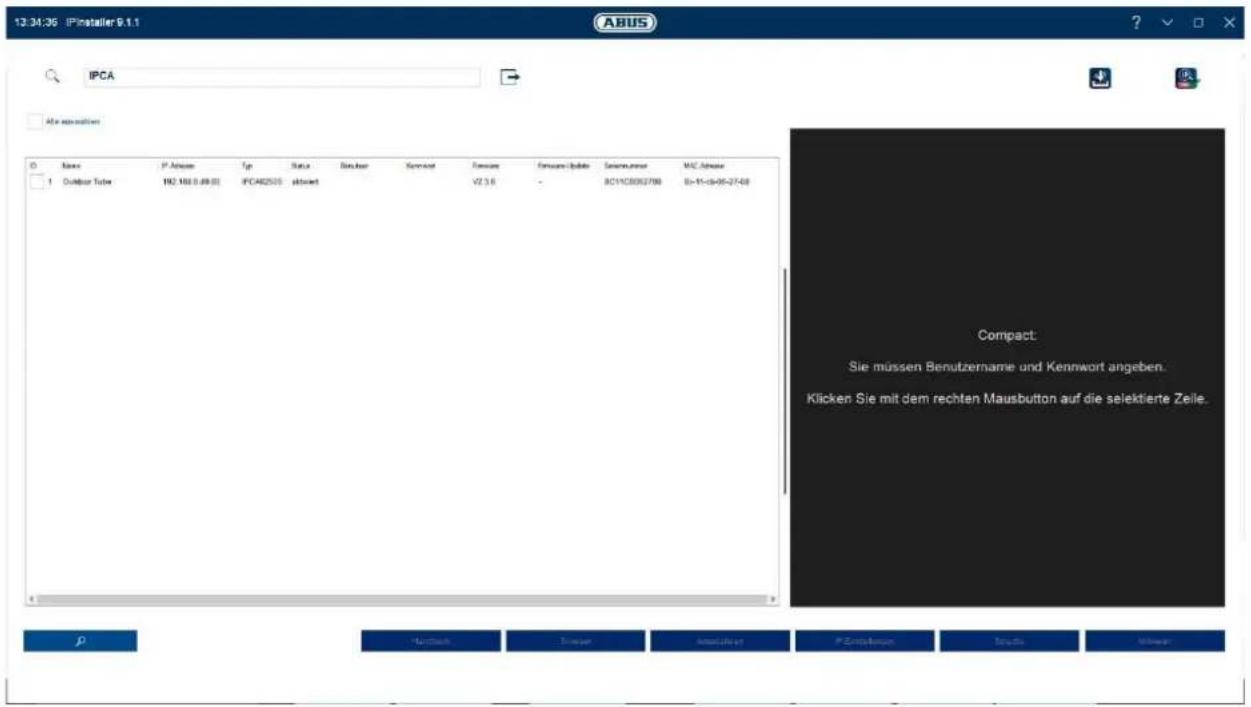 ABUS IPCB34611A - Utilizzo di ABUS IP Installer per la ricerca delle telecamere - 1