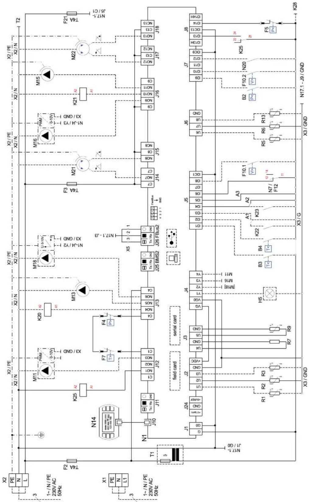 DIMPLEX SI 10MER - Anschlussplan Standardregler / Terminal diagram for standard controller / Schéma de branchement du régulateur standard - 1
