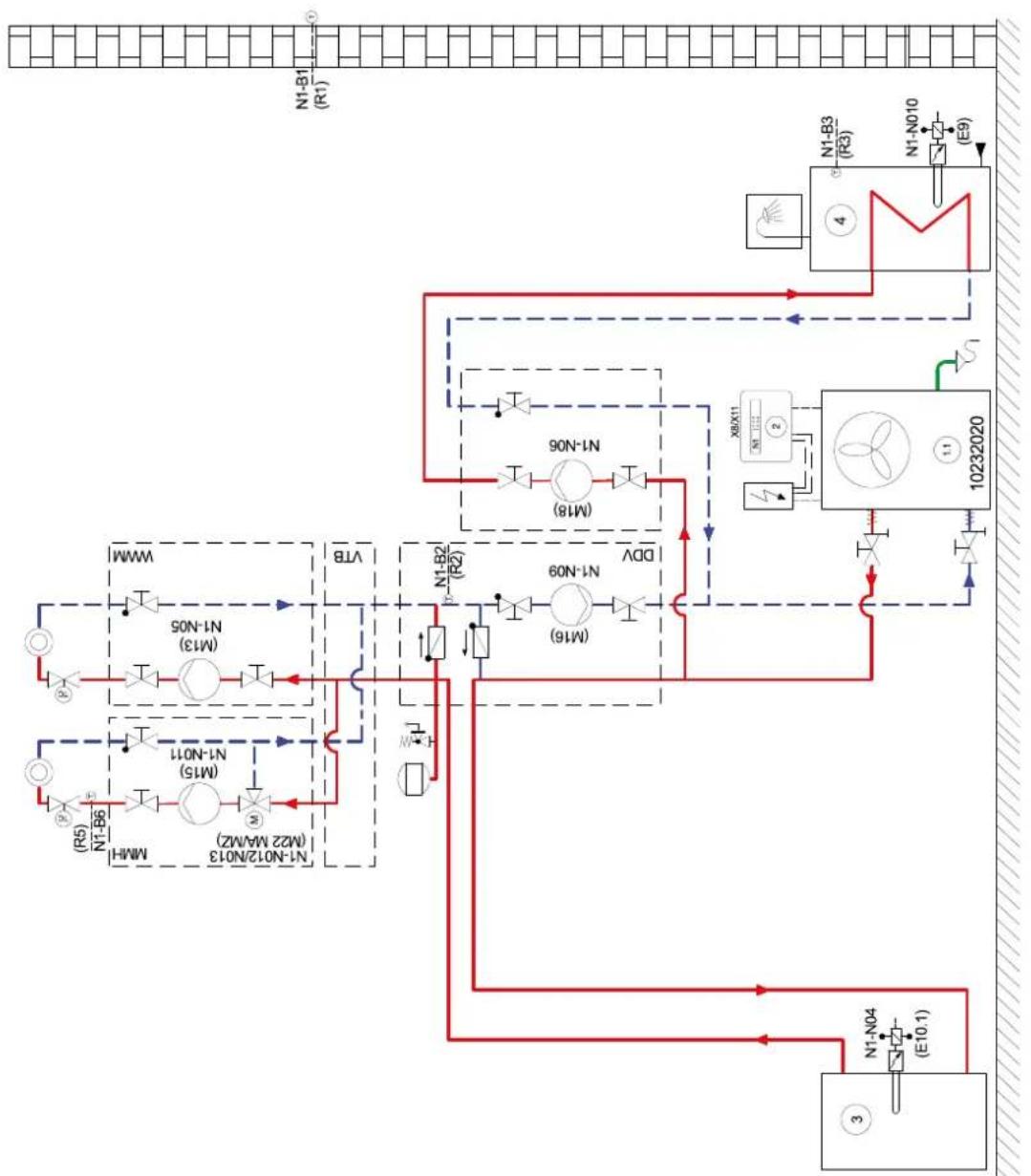 DIMPLEX SI LI 20TES - Monoenergetische Anlage mit zwei Heizkreisen / Mono energy system with two heating circuits / Installation monoénergétique avec deux circuits de chauffage - 2