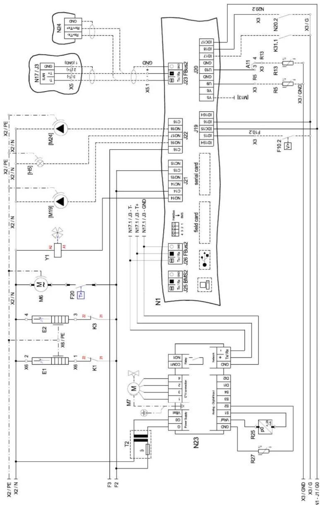 DIMPLEX SI 130TUR+ - Anschlussplan Standardregler / Terminal diagram for standard controller / Schéma de branchement du régulateur standard - 1