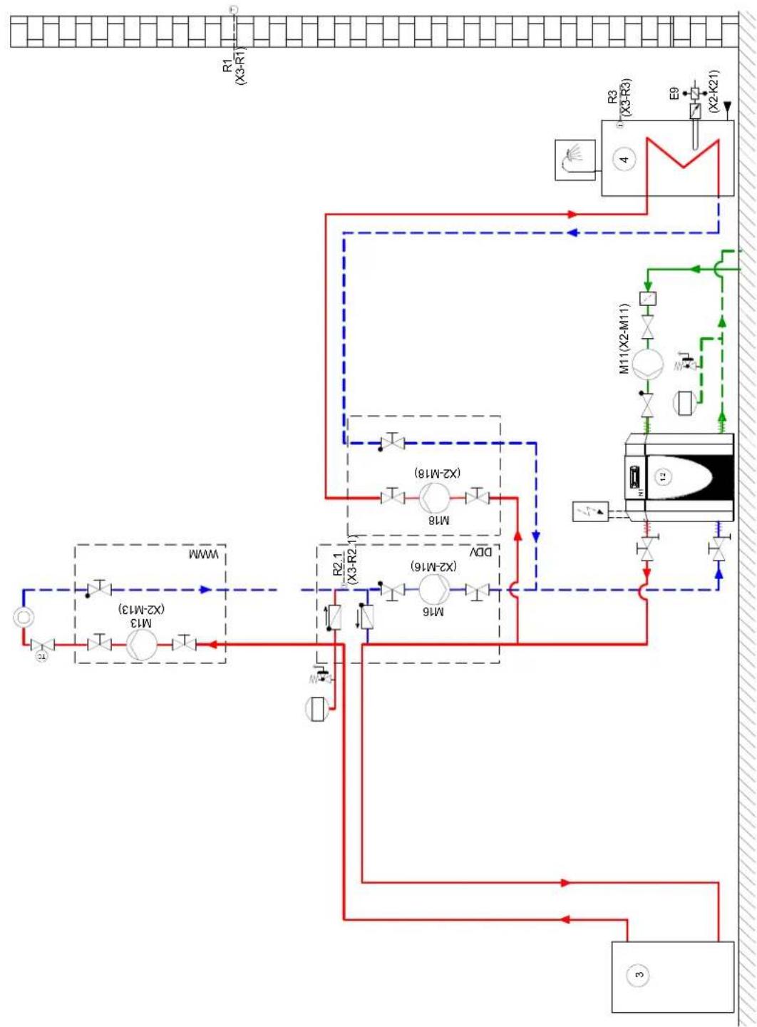 DIMPLEX SI 11TU - Schéma d'intégration hydraulique - 1