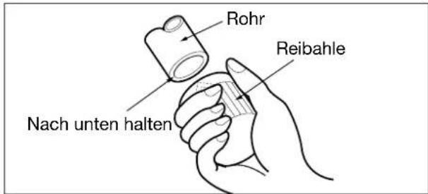 Rohr Reibahle Nach unten halten