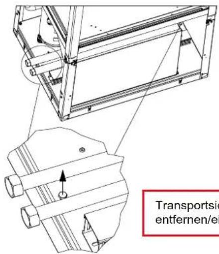 Transportsi entfernen/e