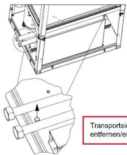Transportsio entfernen/ei