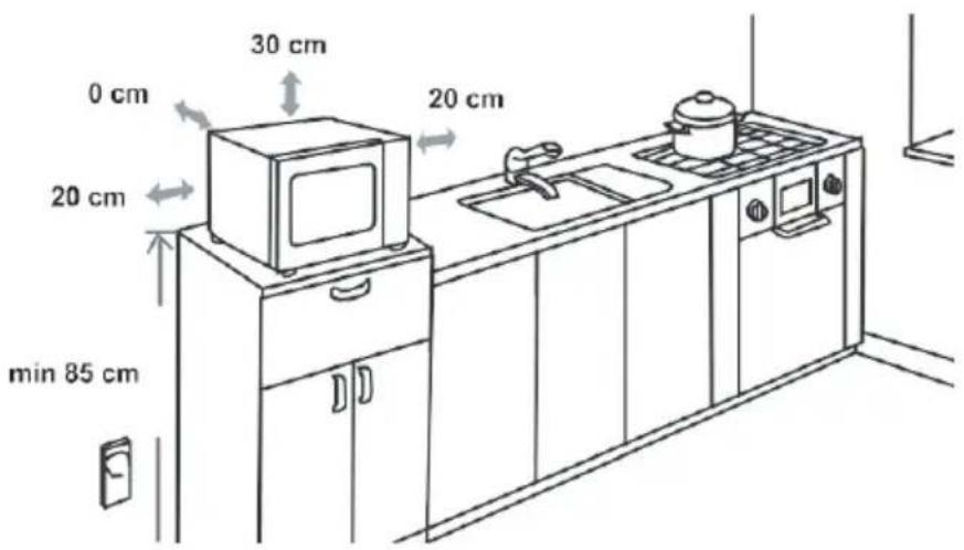 GORENJE MO20A3BH - ROZMĚRY PRO INSTALACI - 1