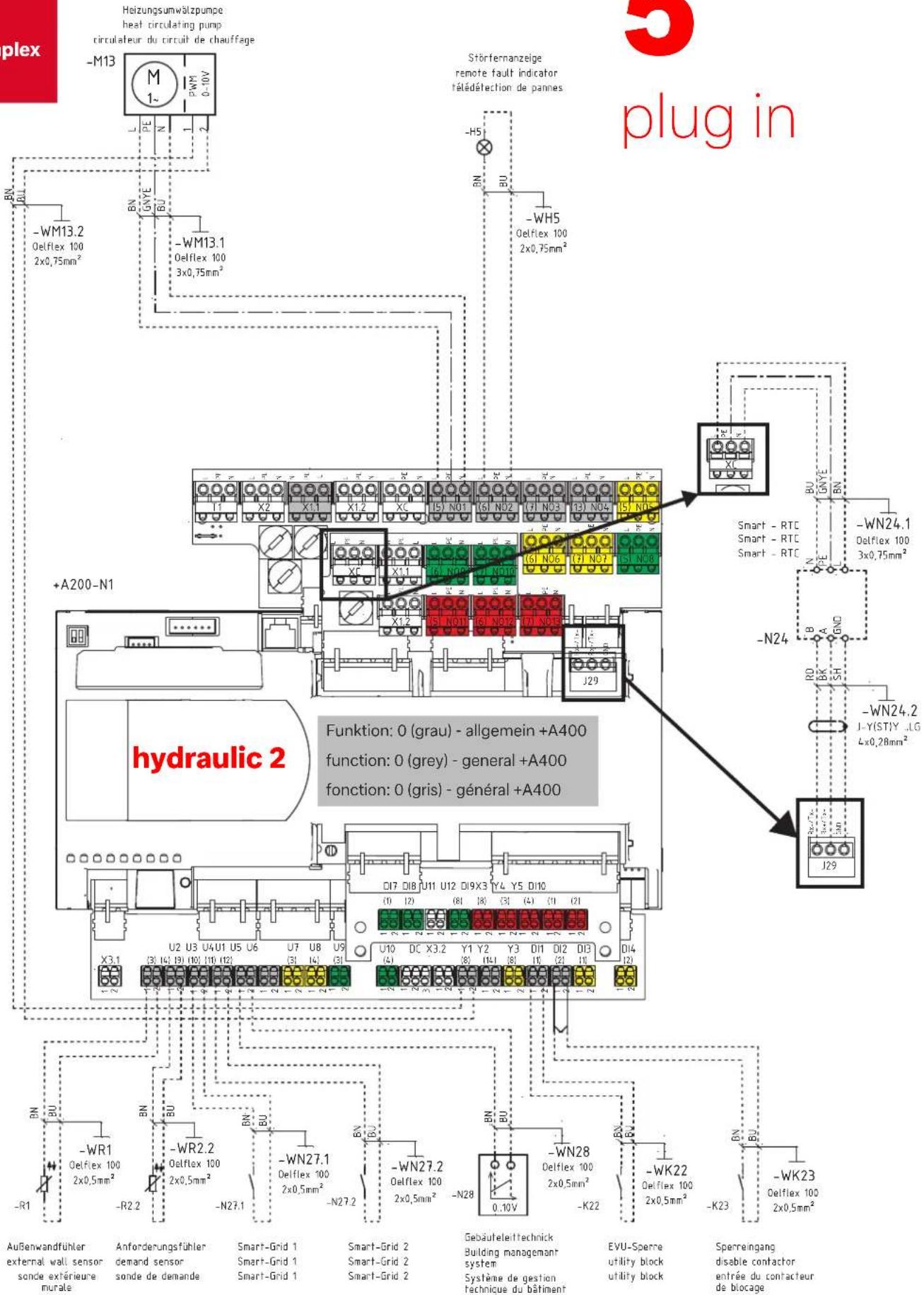 Heizungsumwälzpumpe heat circulating pump circulateur du circuit de chauffage -M13 M 1~ 0-10V PN N 2 -WM13.2 Oelflex 100 2x0,75mm² BN GAVE BU -WM13.1 Oelflex 100 3x0,75mm² Störfernanzeige remote fault indicator hélédétection de pannes. -H5 PN BU -WH5 Oelflex 100 2x0,75mm² +A200-N1 J29 J29 J29 J29 J29 J29 J29 J29 J29 J29 J29 J29 J29 J29 J29 J29 J29 J29 J29 J29 J29 J29 J29 J29 J29 J28 J28 J28 J28 J28 J28 J28 J28 J28 J28 J28 J28 J28 J28 J28 J28 J28 J28 J28 J28 J28 J28 J28 J28 J28 J26/0.75mm² J26/0.75mm² J26/0.75mm² J26/0.75mm² J26/0.75mm² J26/0.75mm² J26/0.75mm² J26/0.75mm² J26/0.75mm² J26/0.75mm²